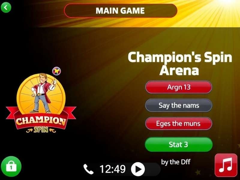 Champion S Spin Arena Main Game Screen